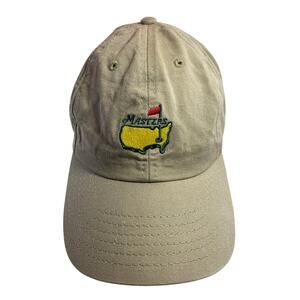 Masters Augusta National Golf Tournament American Needle Tan Cap Adjustable Hat